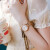 罗西尼（ROSSINI）手表结婚礼物文艺范钢带机械女士手表 玫瑰金钢带女表516752G01C
