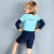 范德安（BALNEAIRE）泳衣 儿童游泳衣连体平角防晒男童游泳衣 260009 蓝色
