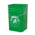 30L带盖把手提铁皮户外垃圾桶方桶门口防火圆形收纳果皮箱油漆桶 35L手提印字-绿色