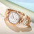 罗西尼（ROSSINI）手表结婚礼物文艺范钢带机械女士手表 玫瑰金钢带女表516752G01C