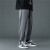 NASA PONY品牌裤子男夏季新款直筒阔腿冰丝休闲裤宽松青少年运动九分长裤男 K21-黑色+K20-深灰 2XL (偏小，建议130-145斤)