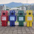 时尚卡通机器人幼儿园垃圾分类垃圾桶户外消防主题公园大号翻盖式 小号绿色厨余垃圾四色 分类