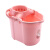手动挤水桶手压地拖桶拖地拖把桶塑料旋转拧水单桶老式墩布桶 粉色