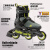 Rollerblade轮滑鞋儿童溜冰鞋3WD全套装大三轮速度可调轻量化透气直排旱冰鞋 灰色 S（28-32）码