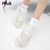 斐乐（FILA）官方女鞋OLIMPICA摩登板鞋2024夏新款燕尾鞋休闲运动鞋 雪白/浅桃子粉-SA 39