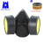 LISM防毒面具口罩活性炭面罩喷漆化工面具放毒气甲醛NP306防毒半面罩 NP306面具+RC203滤盒2个