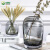 吕姆克花瓶玻璃植物插花瓶水培容器高档客厅摆件装饰大号灰色高19cm7788