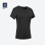 迪卡侬短袖女秋薄款上衣健身跑步瑜伽半袖速干T恤FICW2191023经典黑T40