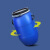 朋侪 法兰桶 60L 绿色 加厚化工废液塑料圆桶 密封铁箍桶