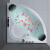 尚陌冲浪按摩亚克力浴缸家用大浴池三角形扇形成人恒温加热小户型浴缸0.8m-1.5米转角卫生间浴缸 空缸 1米