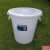 塑料圆桶恒丰牌垃圾桶钢化桶圆形储水桶带盖室内外垃圾桶大号加厚 260型蓝色160L 60*63cm