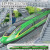 卡威高铁火车玩具套装复兴号和谐号合金动车模型儿童小火车轨道列车 电动复兴号 绿色双节