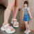 ABC童鞋女童凉鞋夏季新款运动露趾软底儿童沙滩鞋中大童小女孩 BL-623紫色 26码内长16.5厘米