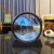QUEENJOY创意3D流沙画摆件玻璃沙漏桌面艺术装饰品生日礼物小众高级 7寸蓝色黑框