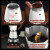 博曼斯摩卡壶美式手冲咖啡壶家用意式浓缩咖啡机七夕礼物 米白色 300ml+电热炉