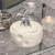 BSD轻奢陶瓷烟灰缸 创意个性家用带盖防飞灰烟缸 客厅办公室装饰摆件 银色奶酪烟灰缸/带盖