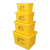 废物周转箱垃圾转运箱加厚加大120L黄色垃圾桶利器盒 100L周转箱袋子100个