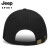 吉普（JEEP）帽子男士时尚潮流棒球帽简约百搭鸭舌帽四季遮阳帽休闲户外太阳帽男女情侣帽A0392 黑色