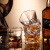 品喻（PINYU）威士忌酒杯洋酒杯家用玻璃啤酒杯水杯烈酒杯子套装竹藤300ml*6个