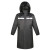 久臻 YSF244 防风防水风衣式雨衣 耐磨舒适透气劳保雨衣 黑色(网内里) XL 