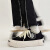 卡维妲小众设计黑武士版本大面包鞋休闲新款式潮牌老爹运动滑板鞋播款 黑色 39