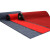 金固牢 KCAA-241 双条纹PVC复合地垫 1.2×1m 条绒地毯走道垫 走廊吸水防滑地垫 大红