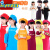 MYRZGI儿童厨师帽围裙套装小厨师表演服装幼儿园厨师职业工作服小朋友厨 黄色三件套 小码3-6岁