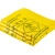 DEDH丨加厚平口穿抽绳手提式包装垃圾袋；30L黄色平口60*70*3.3丝200只 医疗废物专用