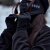 AWKA滑雪手套单板专业连指内五指滑雪护具防寒装备 黑色 M
