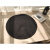 北欧日式 素色圆形简约桌垫 地毯 加厚棉线沙发垫 床边垫 茶几垫 黑色 直径200厘米