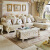 法莉娜 欧式真皮沙发组合客厅小户型简欧奢华简约实木真皮转角沙发 QH21 3.2m直排沙发