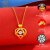 中国珠宝 母亲节520情人节礼物 黄金项链怦然心动黄金吊坠送女友送妈妈生日礼物