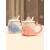 诗茉草创意个性马克杯带盖带勺可爱潮流陶瓷杯清新简约情侣卡通大肚杯子 蓝色普通盒 1ml
