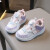 回力（Warrior）儿童小白鞋男女童鞋休闲鞋钮扣运动鞋 WZ(CL)-0330 白粉紫 31码 
