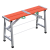 慕戈 多功能铝合金装修马凳 折叠升降脚手架便携刮腻子 家用平台梯子 喷涂橘色铝合金踏面140*30