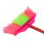 康丽雅 K-2311 木杆塑料单个小扫把 物业学校笤帚清洁扫帚 双层塑料丝硬毛