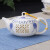 豹霖 玲珑茶具镂空功夫茶具套装 整套茶具青花瓷蜂窝办公家用泡茶具 向阳花+主人杯（茶壶） 10件