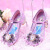 花菈猫2023女童新款皮鞋爱莎公主鞋单鞋水晶鞋学生女儿童走秀表演高跟鞋 粉色(冰雪) 28码内长18.3cm