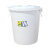 莫恩克 白色塑料水桶 加厚工业水桶 户外大号楼层小区垃圾筒 环卫塑料桶 果皮桶 收纳桶 白色100L/5个装