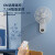 长虹（ChangHong）电风扇壁扇挂壁式免打孔空气循环扇家用小型厨房卫生间电扇 白色遥控
