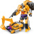 玩控变形汽车模型挖掘机玩具挖土机变形机器人大力金刚儿童工程车套装 挖掘机
