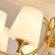 三洛（SANLUO）美式全铜吊灯客厅玉石灯现代简约餐厅主卧室书房家用别墅大厅吊灯 10头吸吊用/可朝上下+灯泡/安装