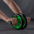 杜威克健腹轮男静音双轮腹肌轮滚轮跪垫健身器材家用 双轮 黑绿色（非回弹）
