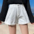 王熙麦高腰牛仔短裤女夏季薄款2023年新款韩版显瘦设计感小个子a字热裤 黑色 2XL建议125-140斤