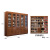 奈高新中式实木书柜组合书房带玻璃门置物架现代简约收纳柜展示柜5门