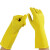 劳博士 LBS844 橡胶手套 加厚清洁擦车劳保防滑化工水产 黄色5副M