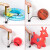 ROGTYO 篮球打气筒游泳圈皮球玩具足球充气筒便携迷你多功能气针单车配件 高压 便携款（8件充气礼包）