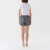 无印良品（MUJI）女式 短裤 裤子 休闲裤 夏天BE05CC3S 灰色 M(160/66A)