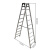 稳耐梯子3米铝合金人字梯折叠单侧登高梯子通信爬梯 210CN