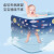 沃特曼婴儿游泳池家用宝宝游泳桶家庭折叠浴盆小孩新生儿童充气水池浴缸 自充款1.2米夹棉底深海蓝